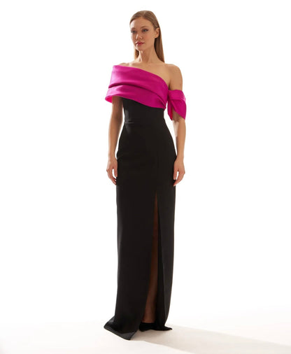 The Dilara dress fushia & black