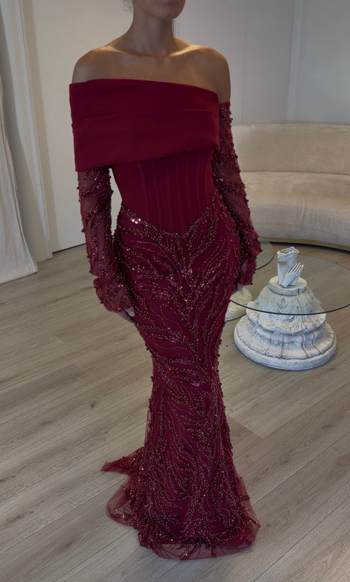 The Aleya dress burgundy COMING SOON