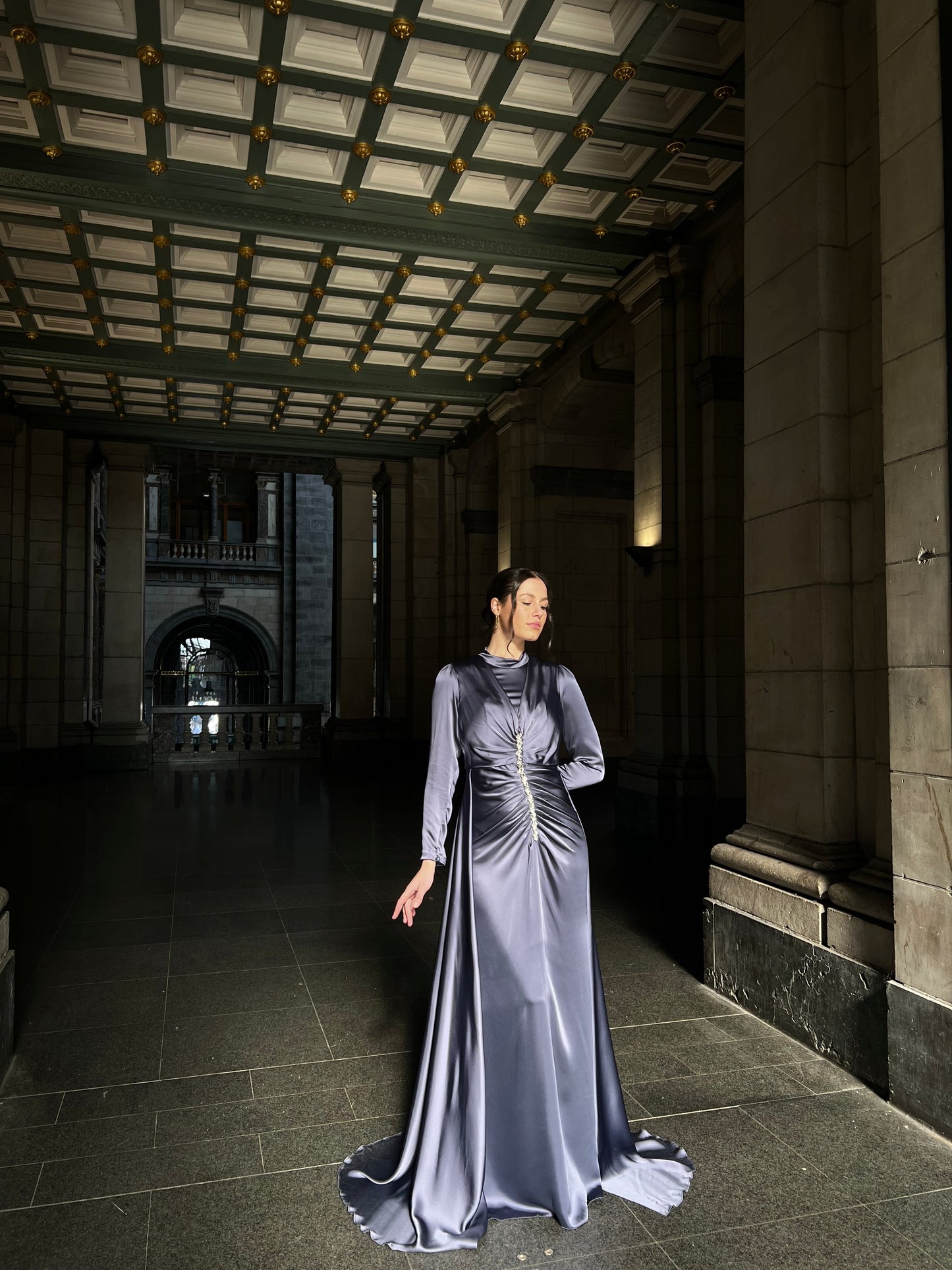 The Arzu dress blue