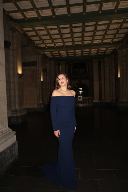The Mihra dress navy blue