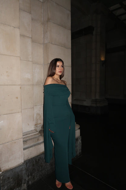 The Aleyna dress emerald green