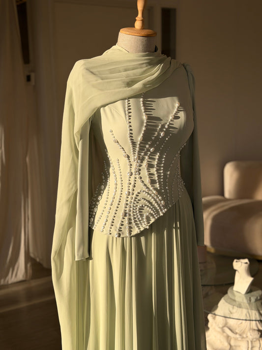 The Camellia dress mint