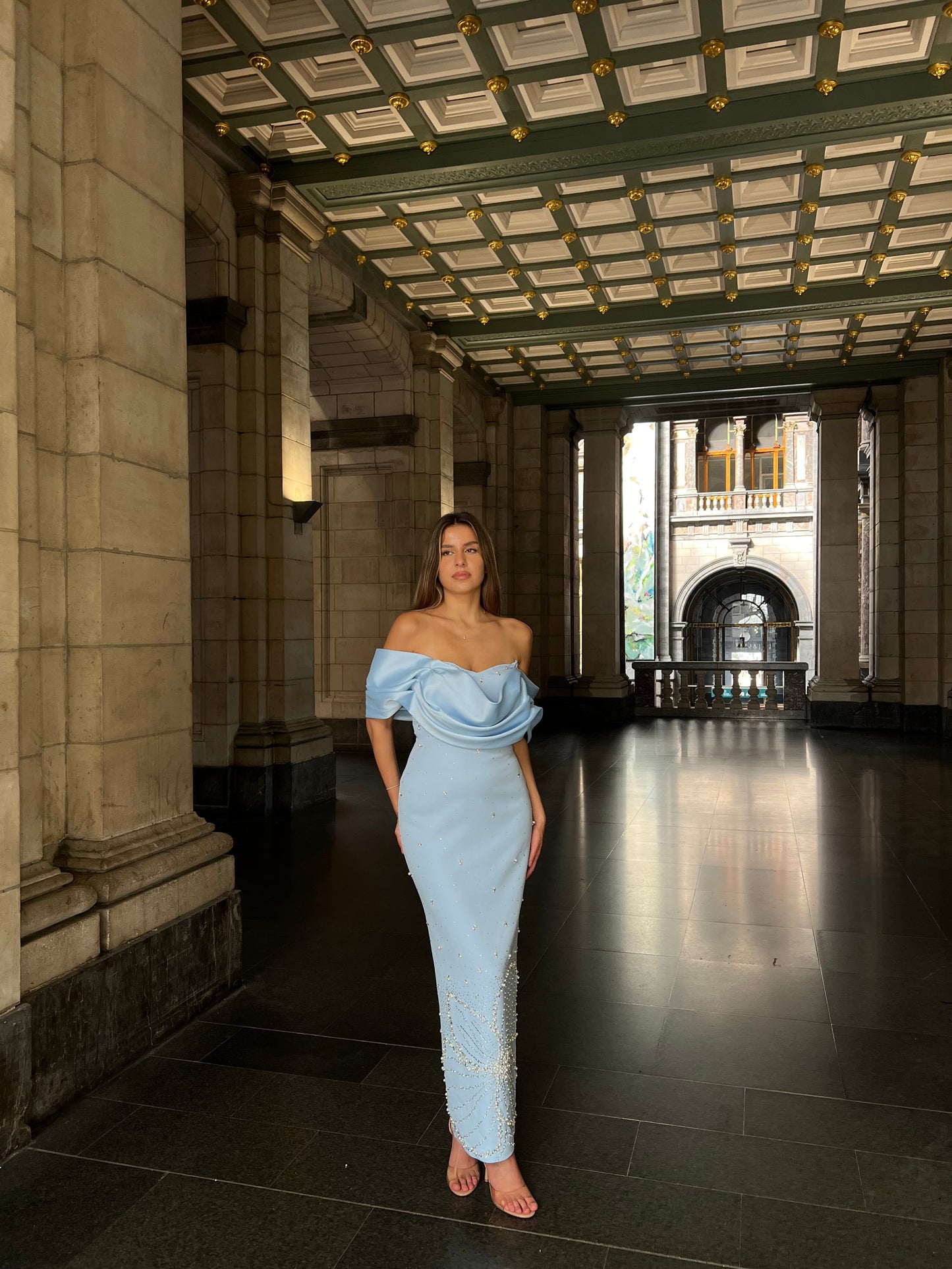 The Bloom dress blue