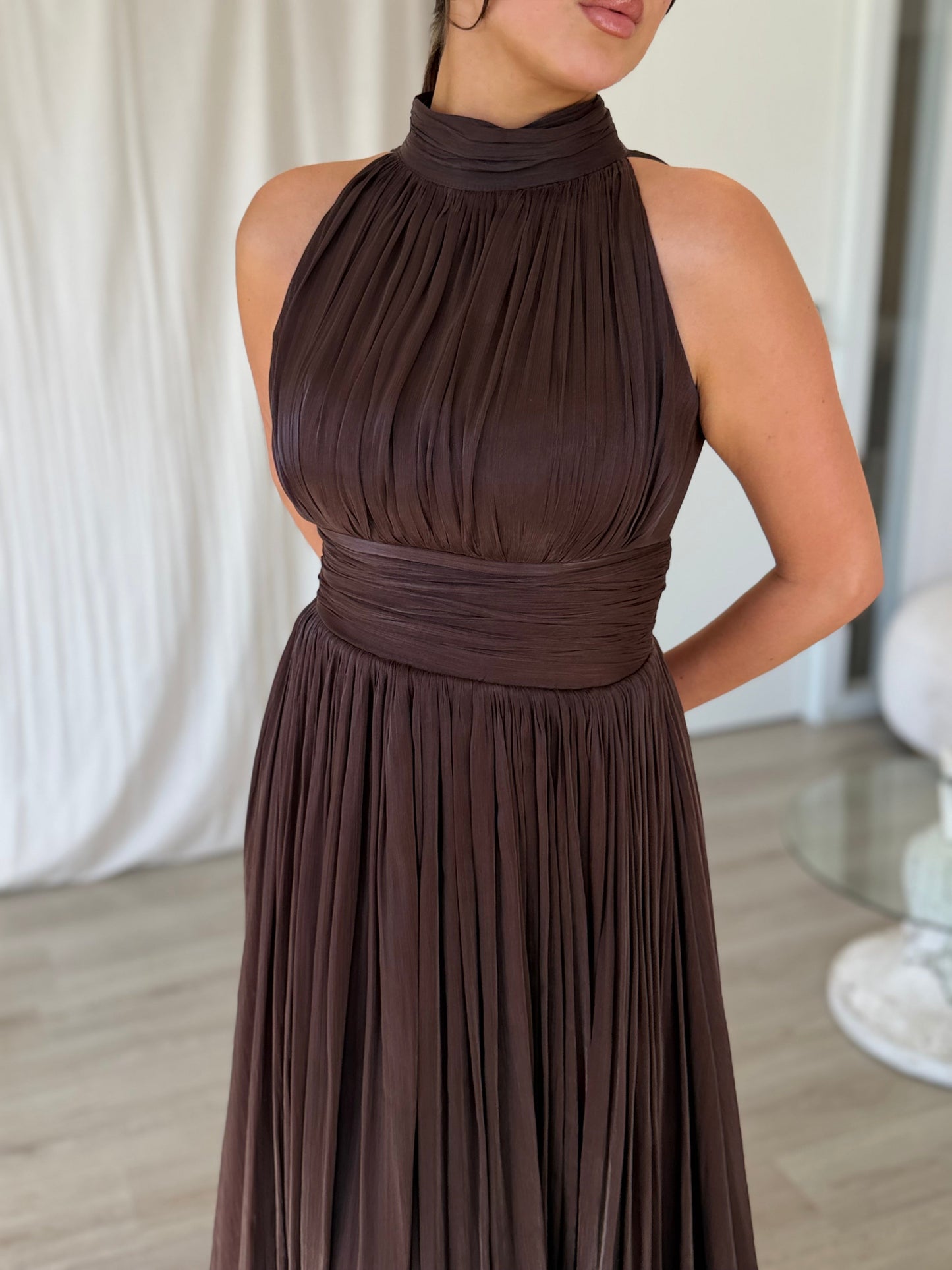 The Maria dress brown