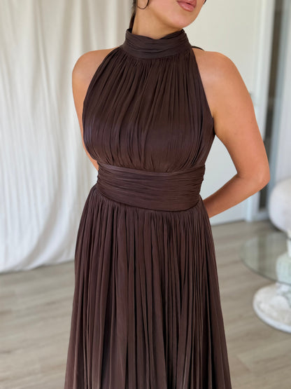 The Maria dress brown