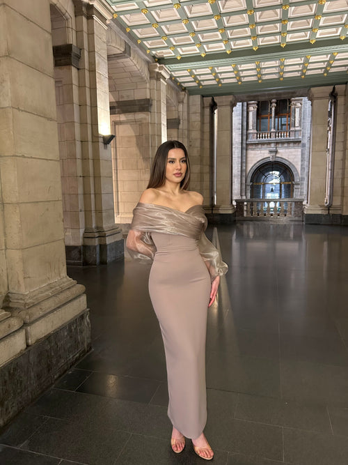 The Lena dress taupe