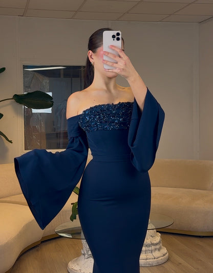 The Nara dress navy blue
