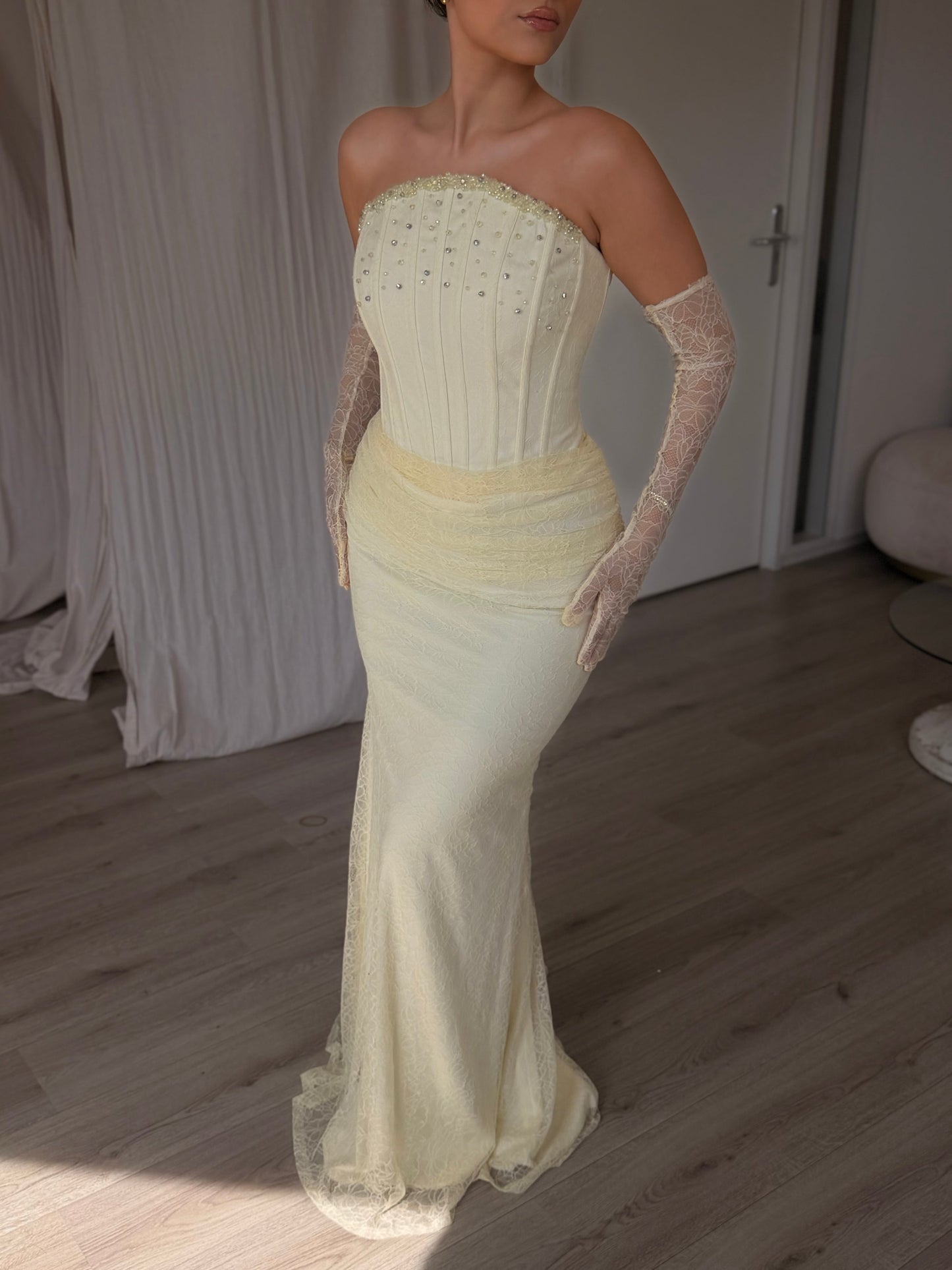 The Jasmine dress butter yellow