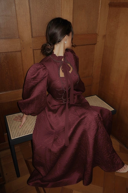The Arabella dress plum