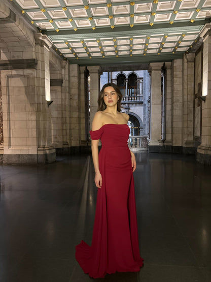 The Elvana dress burgundy