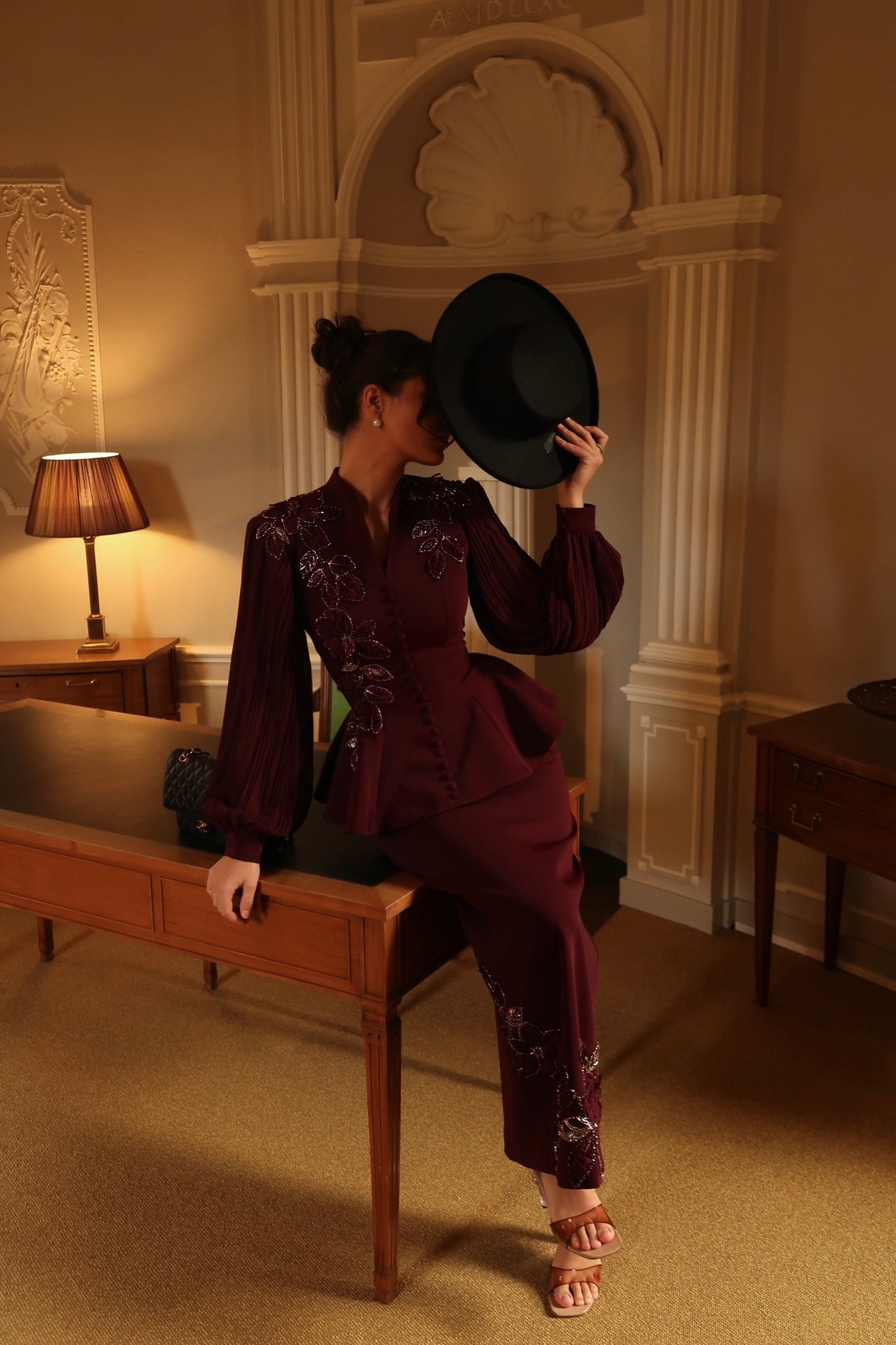 The Leonora suit plum