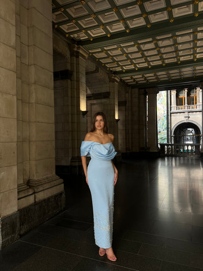 The Bloom dress blue