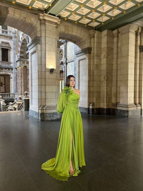 The Hira dress green