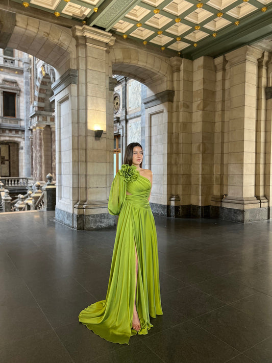 The Hira dress green