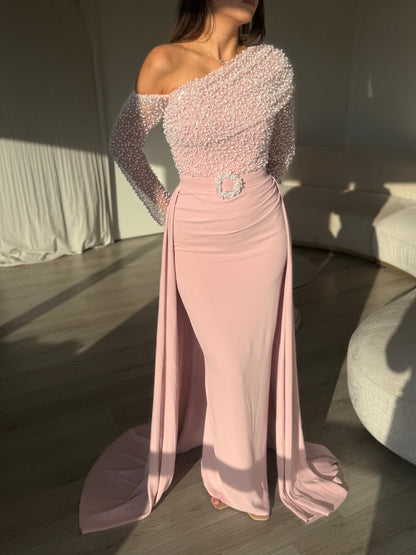 The Defne dress soft pink