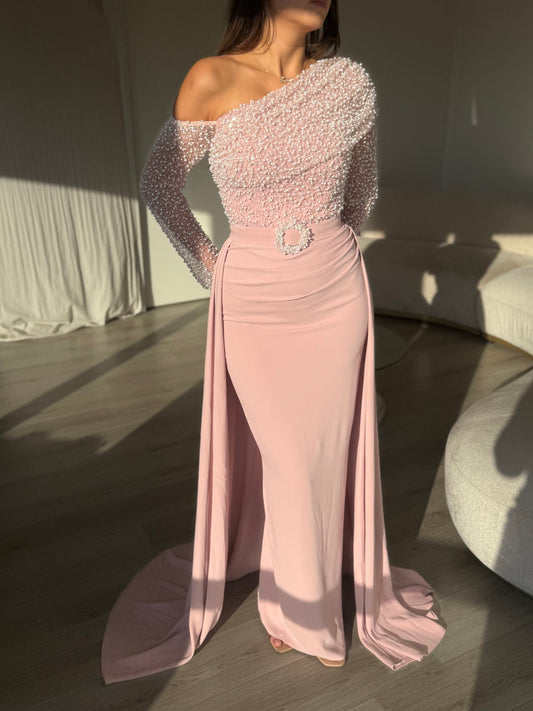 The Defne dress soft pink