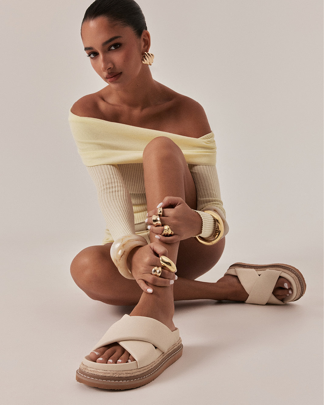ARABEL WIDE FIT - BONE-NATURAL
