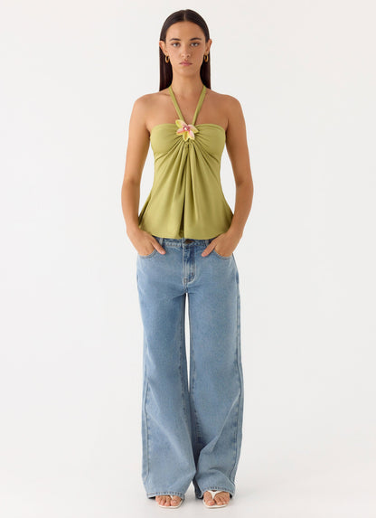 Aesha Low Rise Jeans - Light Denim