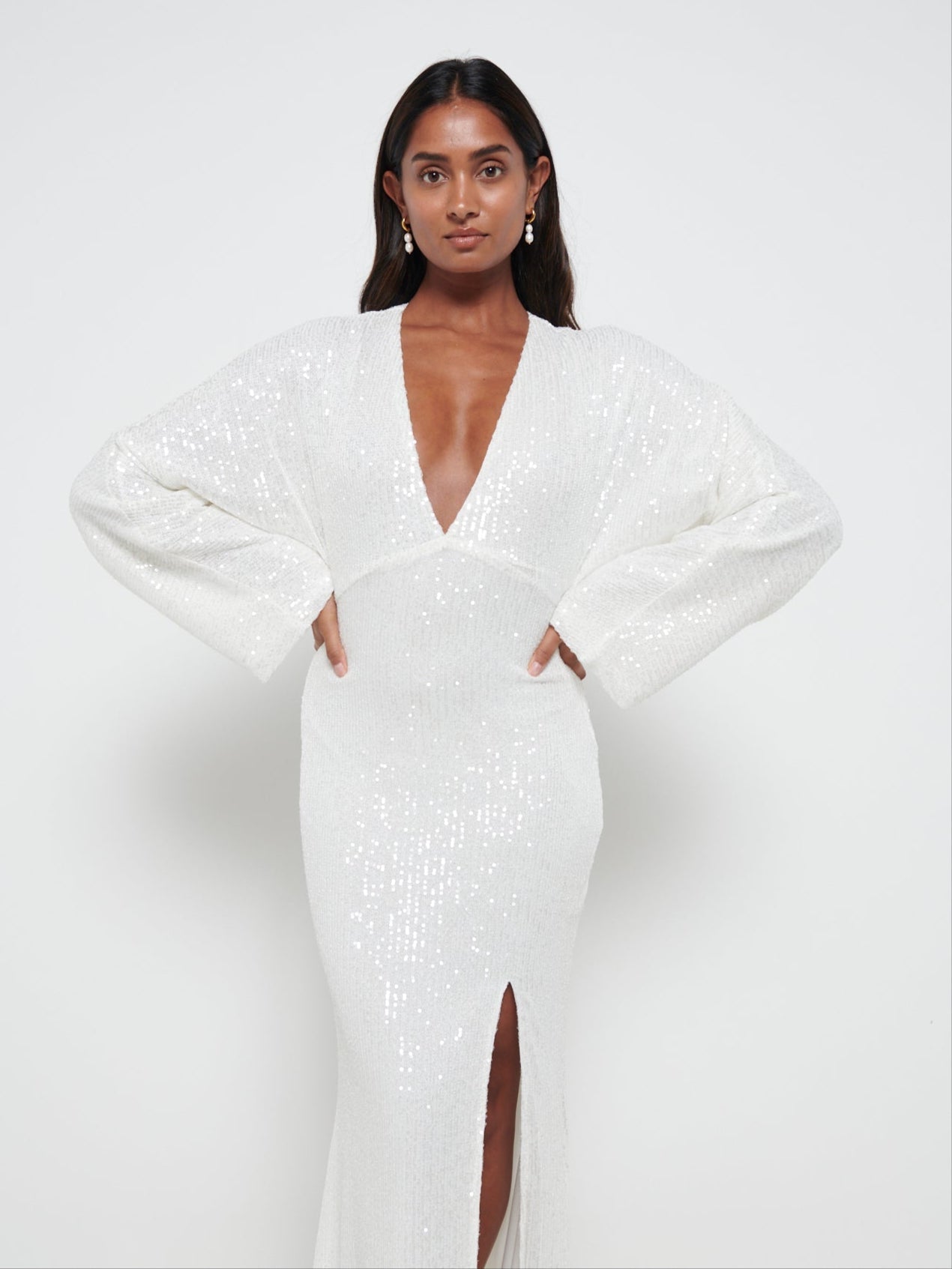 Alexis Sequin Maxi Dress - Ivory