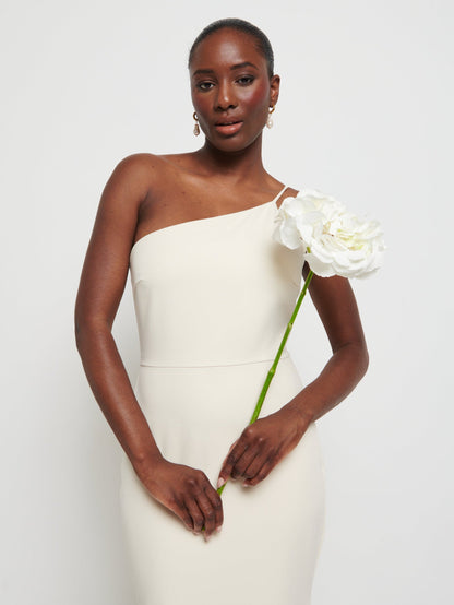 Amelia Crepe Maxi Bridesmaid Dress - Champagne
