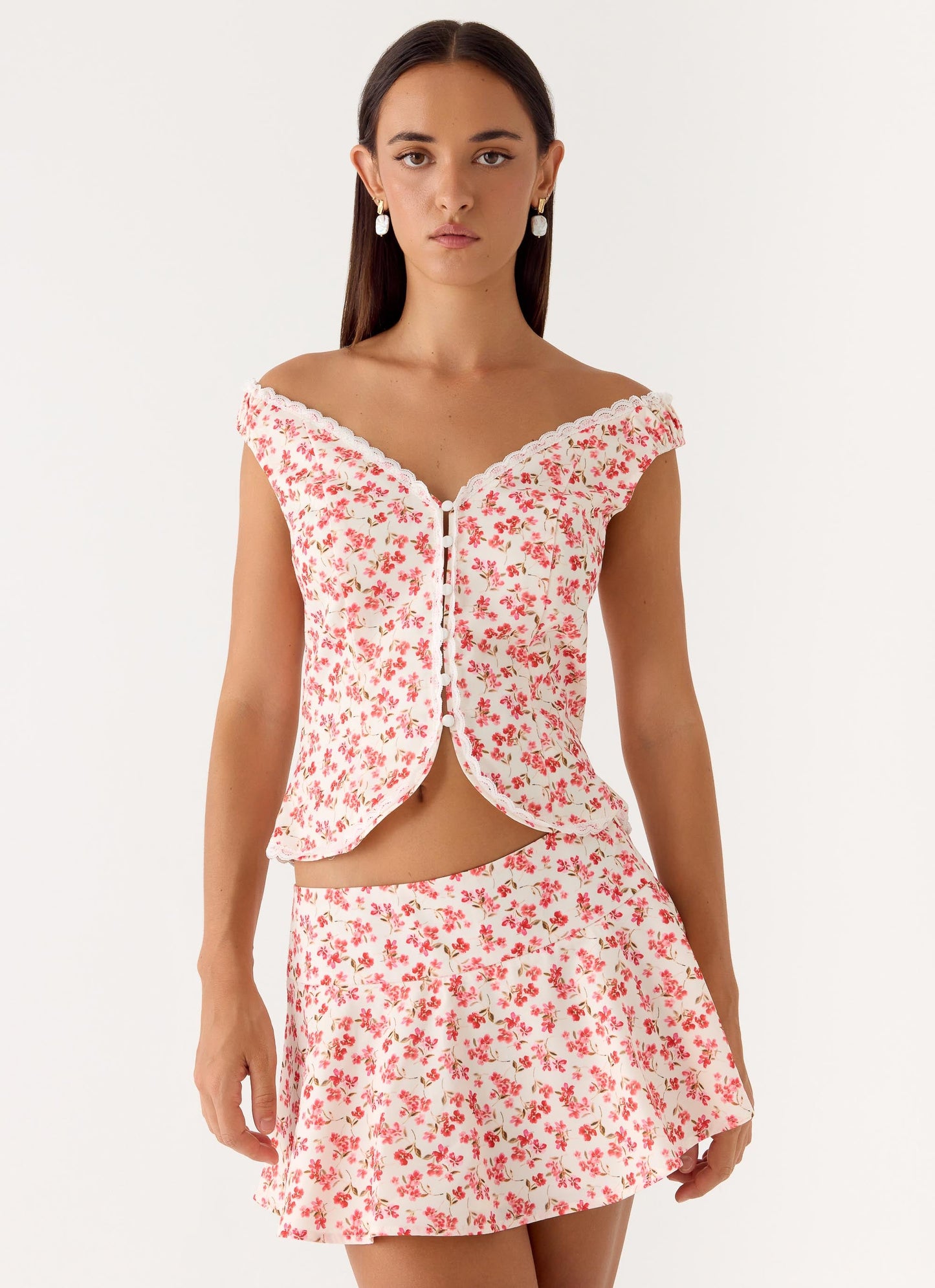 Anja Mini Skirt - Porcelain Rose