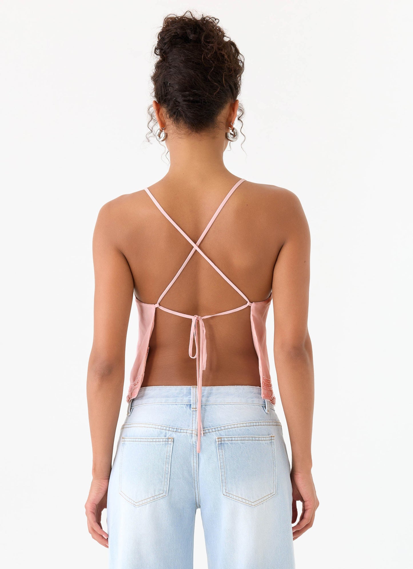 Avania Beaded Top - Pink