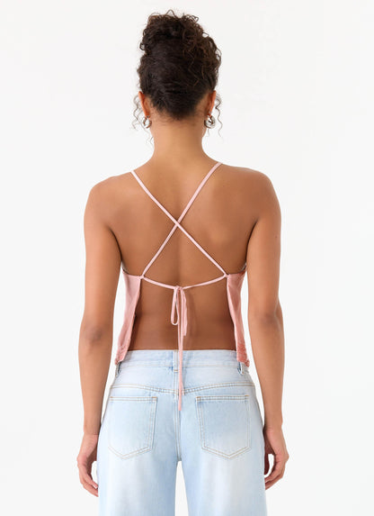 Avania Beaded Top - Pink