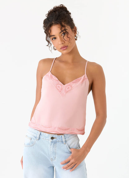 Avania Beaded Top - Pink