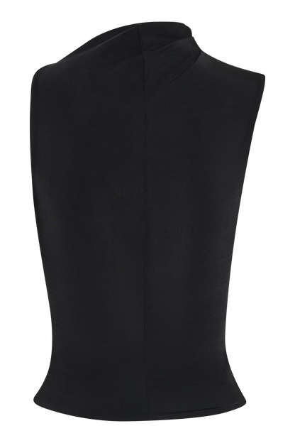 Hadleigh Sleeveless Slinky Top - Black