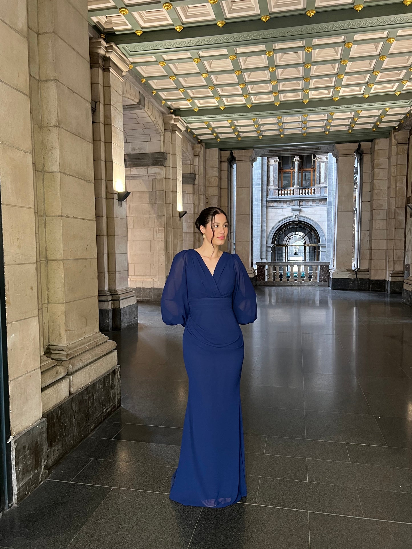 The Sevda dress navy blue
