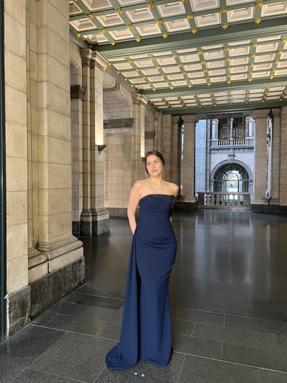 The Inara dress dark blue