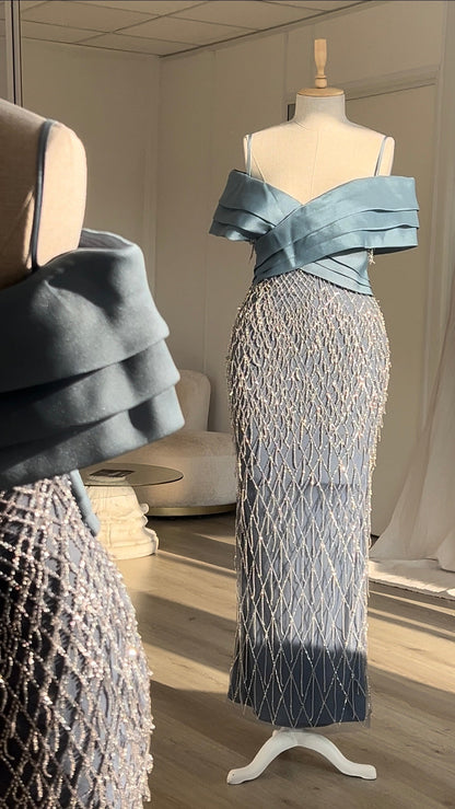 The Delina dress blue