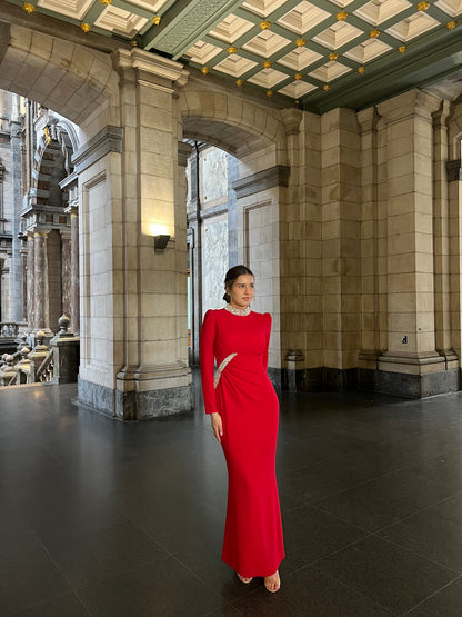The Aida dress red