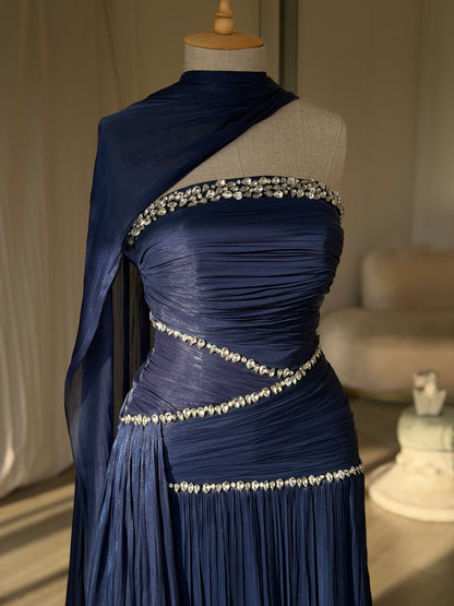 The Alia dress midnight blue