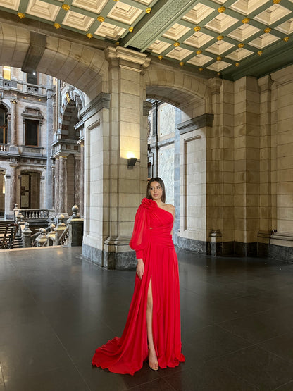 The Hira dress red