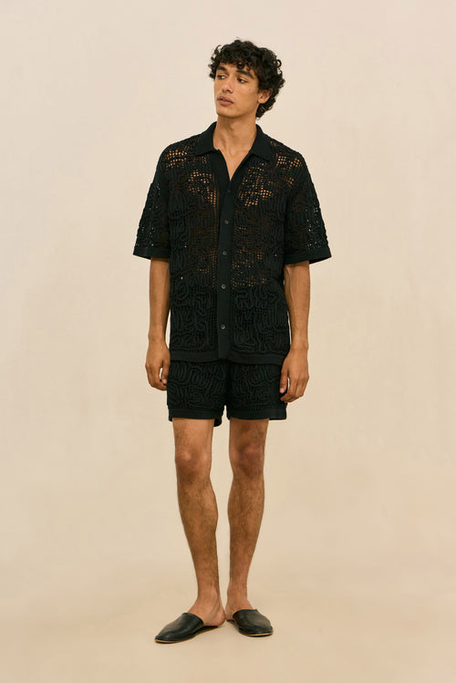 CRETA CROCHET SHORT - BLACK