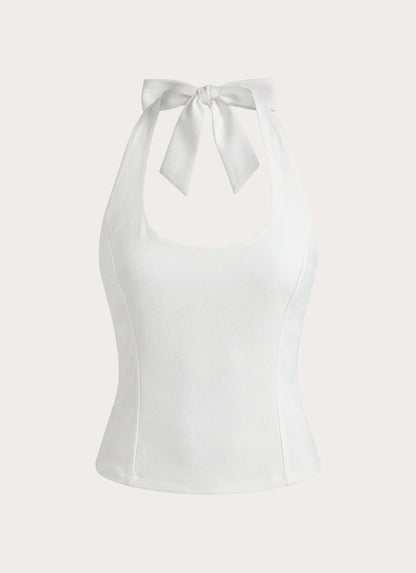 Belza Halter Corset Top - White