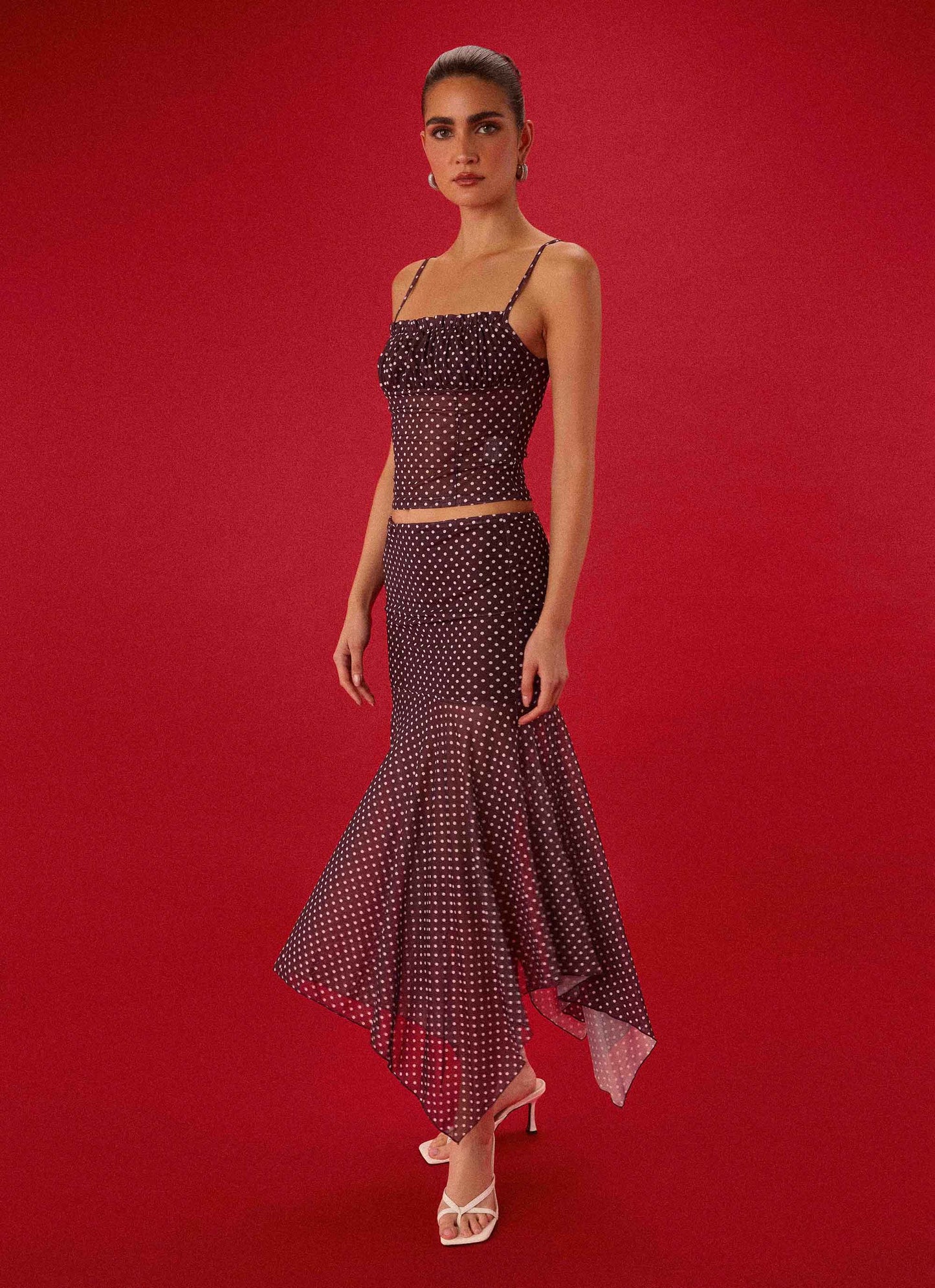 Buffy Maxi Skirt - Burgundy