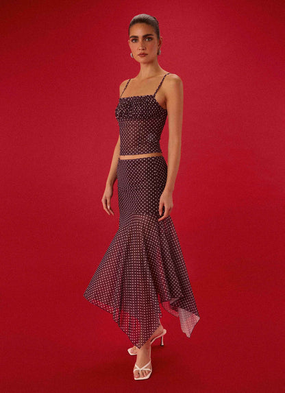 Buffy Maxi Skirt - Burgundy