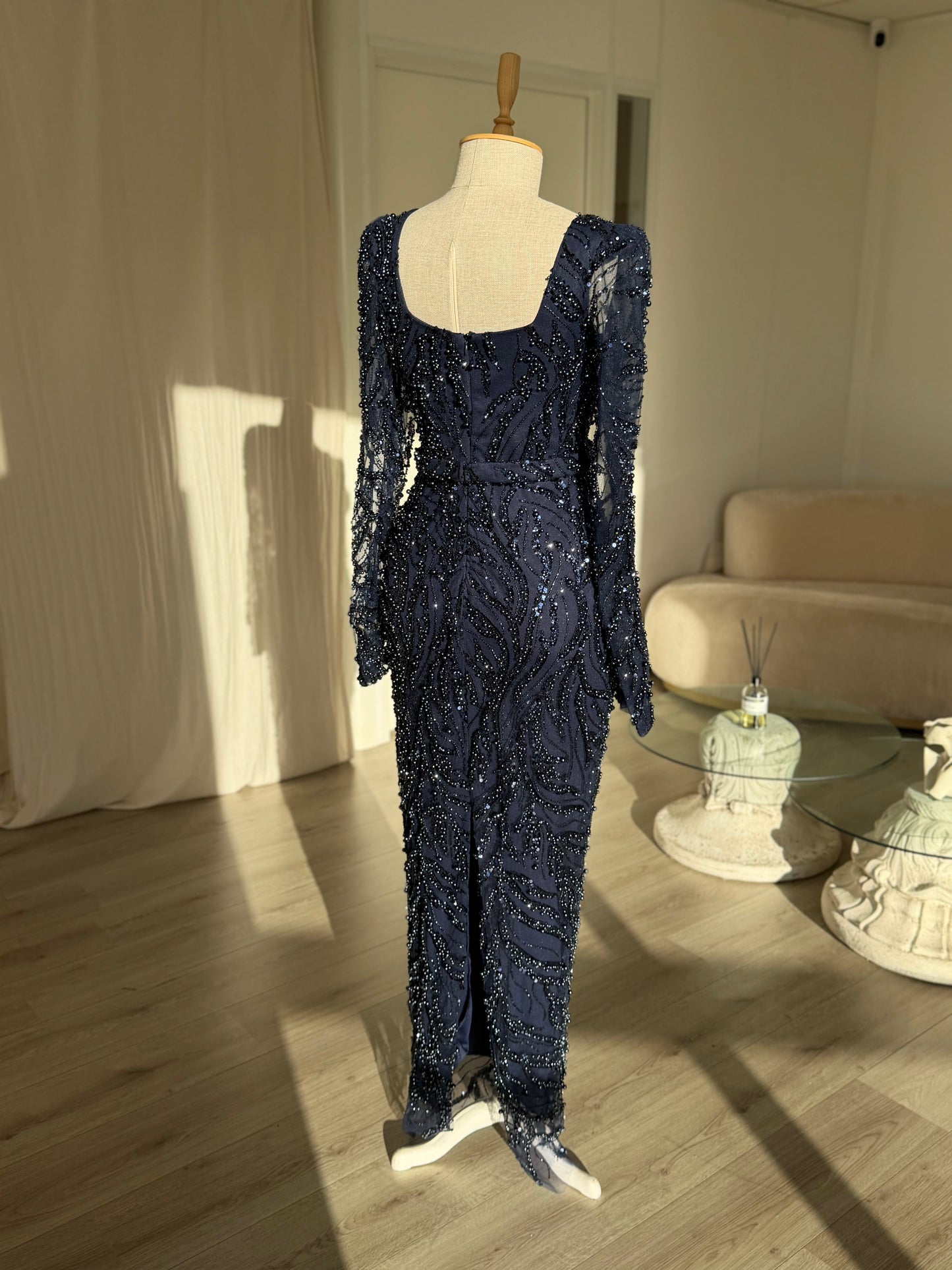 The Elvina dress navy blue