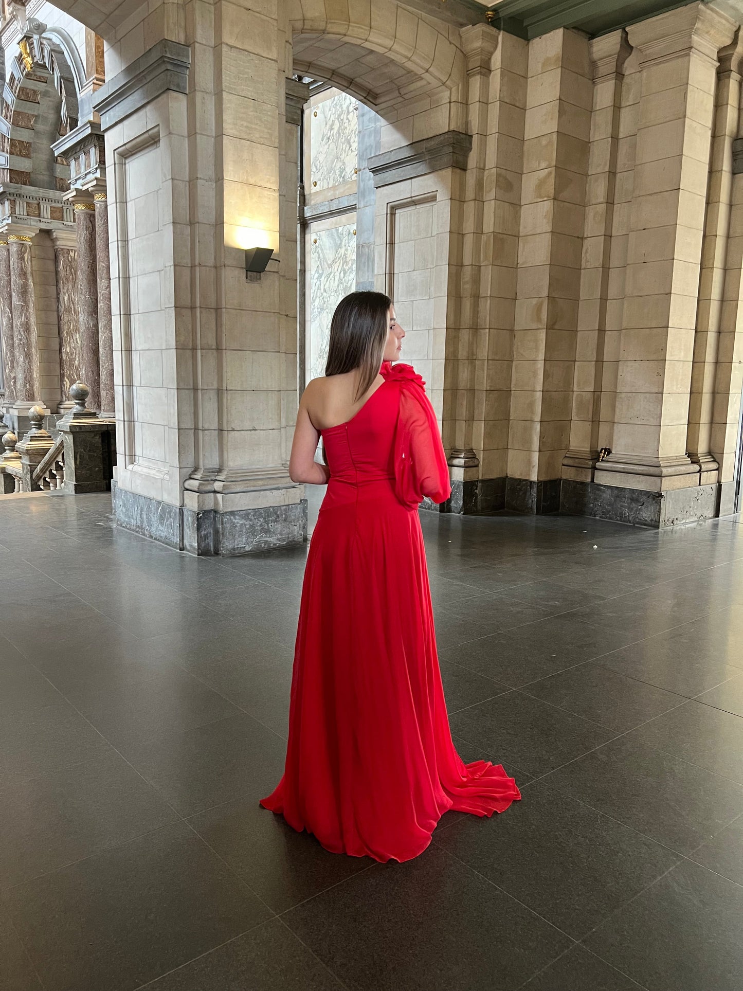The Hira dress red