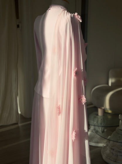 The Peony dress soft pink