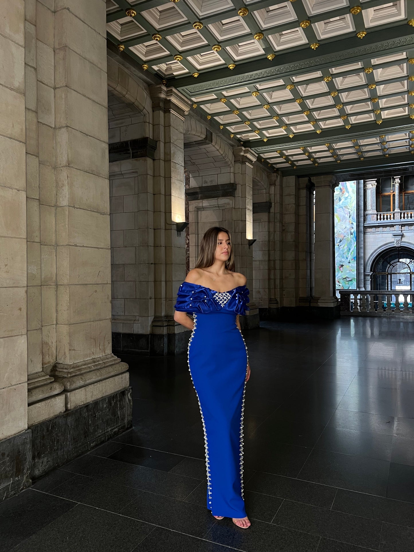 The Griselle dress blue