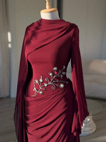 The Zehra dress burgundy