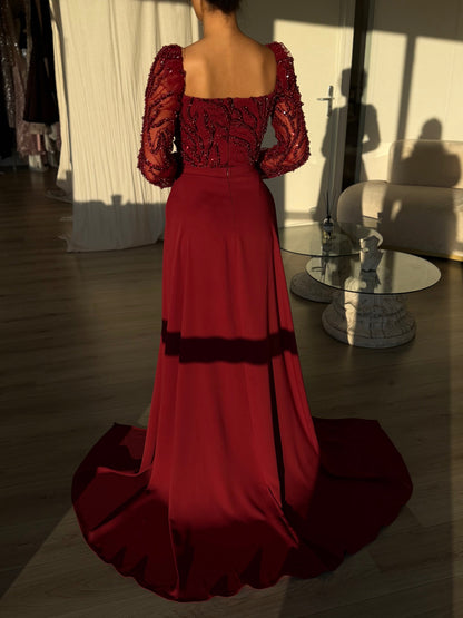 The Ayde dress burgundy