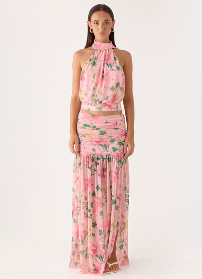 Cantrall Halter Top - Blooming Spring