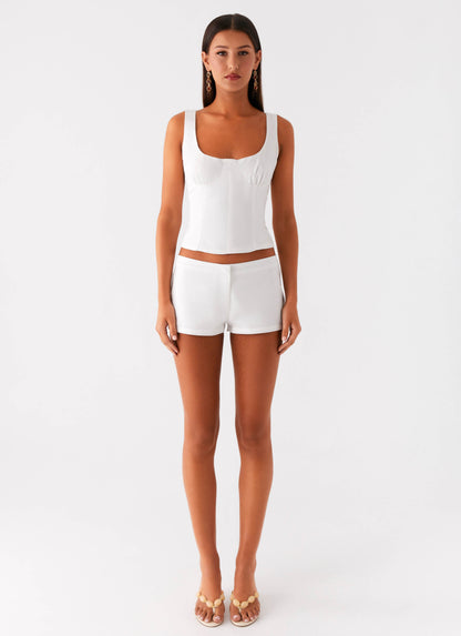 Coastline Bustier Top - White