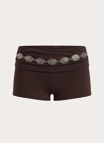 Coma Belt Low Rise Shorts - Chocolate