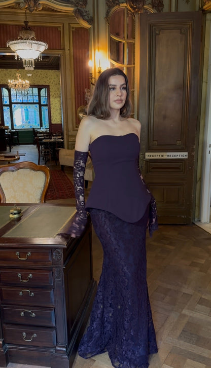 The Dema dress dark purple