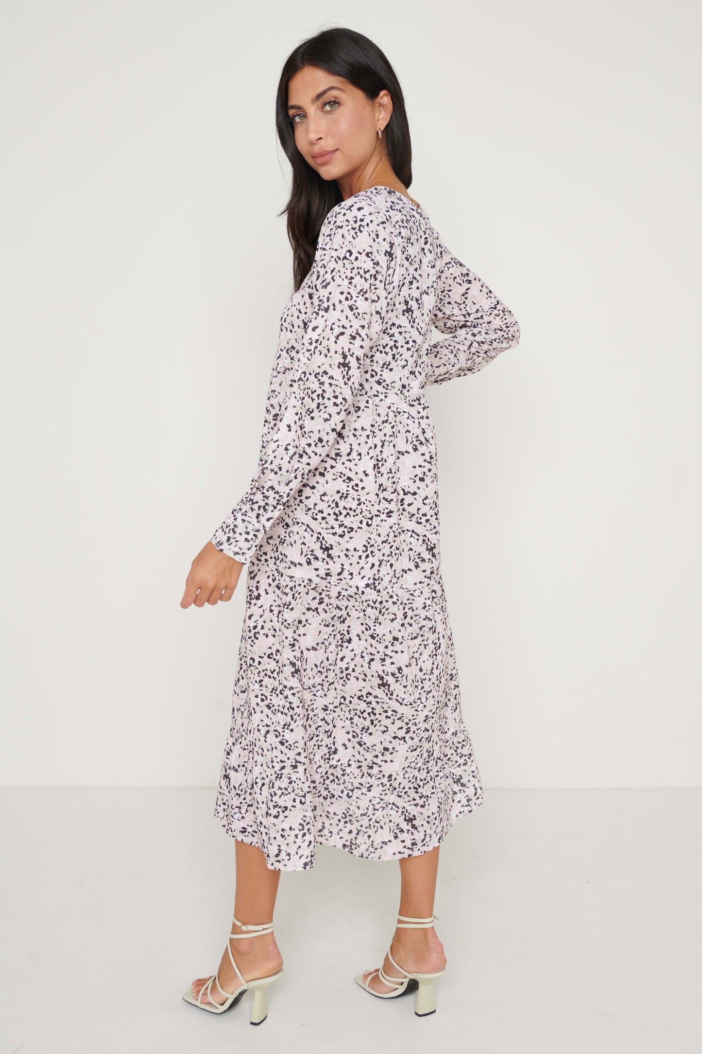 Dotty Day Dress - Pink Leopard